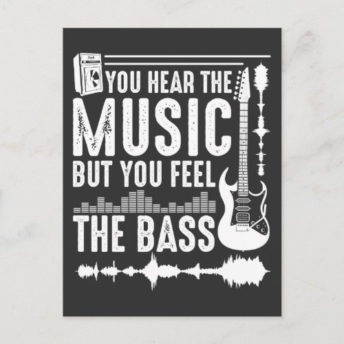 Funny Musician Bass Guitar Player Bass Guitarist Postcard