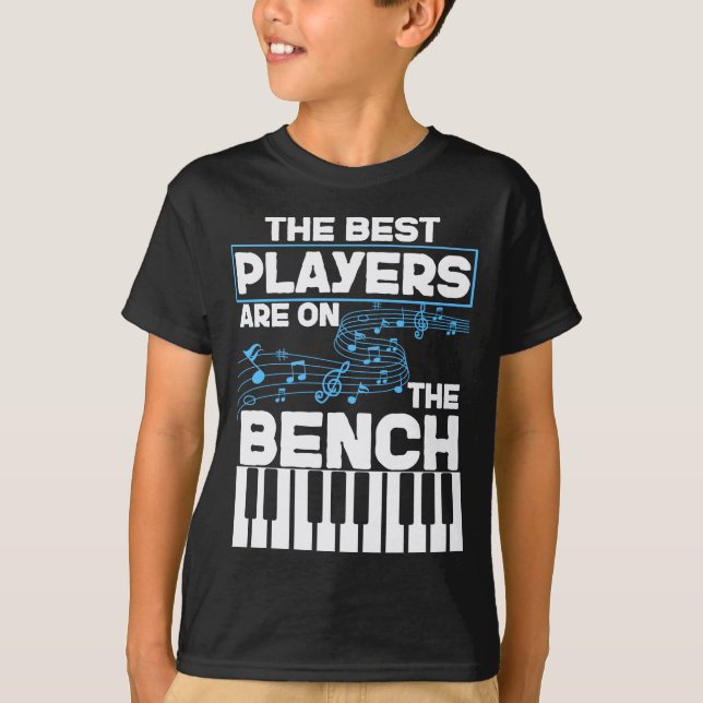 Funny Musician Keyboard Piano Player T-Shirt (Front)