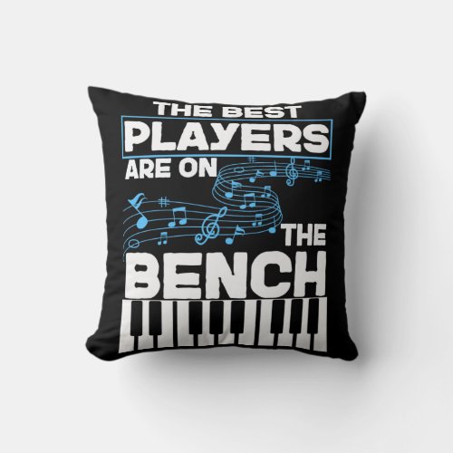 Funny Musician Keyboard Piano Player Throw Pillow