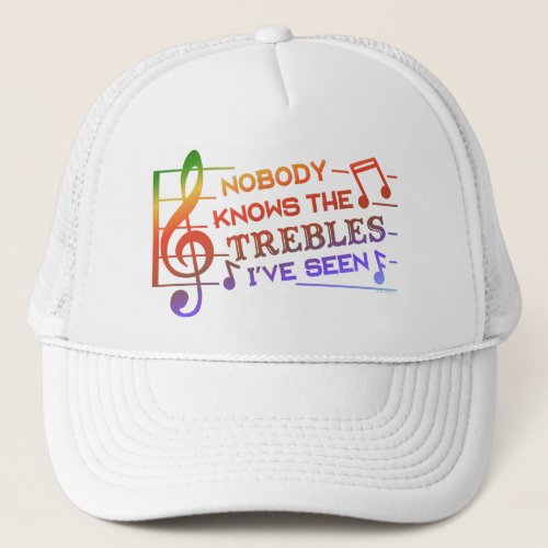 Funny Musicians Treble Joke Pun  Music Teachers 2 Trucker Hat