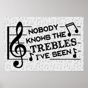 Funny Musicians Treble Joke Pun   Music Teachers Poster