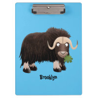 Funny musk ox cartoon illustration