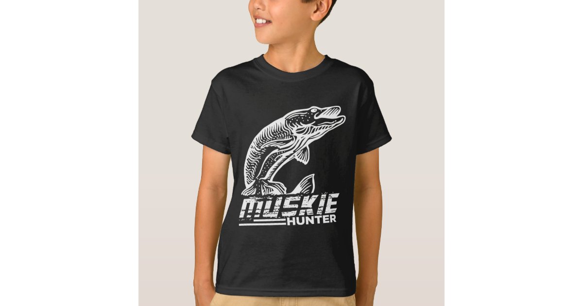 Funny Muskellunge Fish Muskie Hunter Musky Fishing T-Shirt | Zazzle