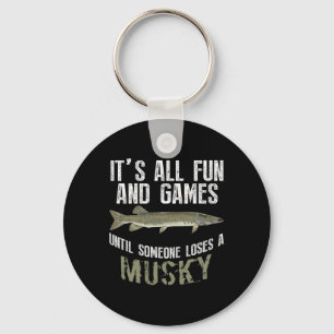 Funny Musky Fishing Muskellunge Freshwater Fish An Keychain