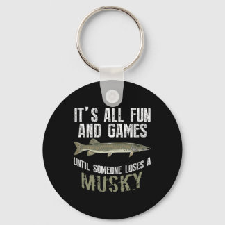 Funny Musky Fishing Muskellunge Freshwater Fish An Keychain