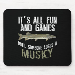 Funny Musky Fishing Muskellunge Freshwater Fish An Mouse Pad
