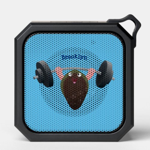 Funny mussel working out cartoon illustration bluetooth speaker