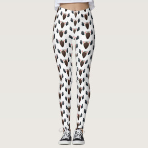 Funny mussel working out cartoon illustration leggings