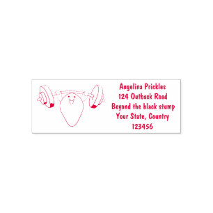 Funny mussel working out cartoon illustration self-inking stamp