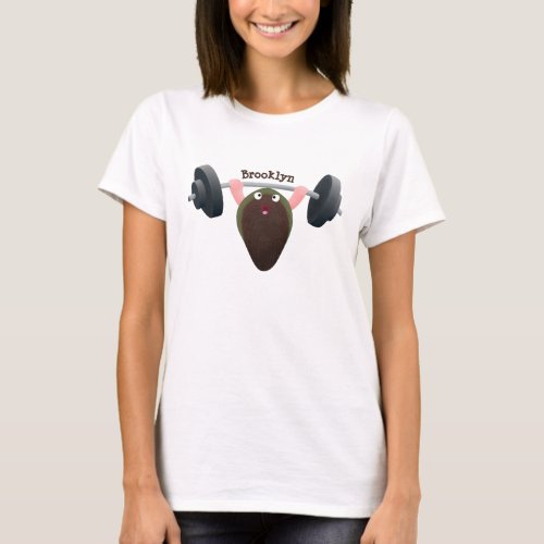 Funny mussel working out cartoon illustration  T_Shirt
