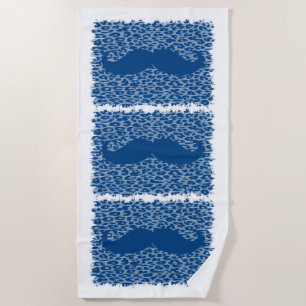 Funny Mustache #18 Beach Towel