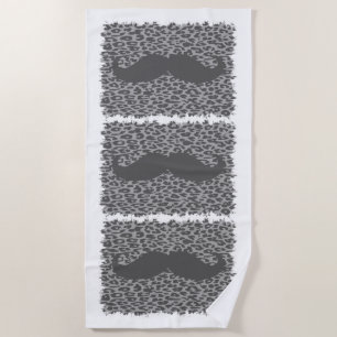 Funny Mustache #20 Beach Towel