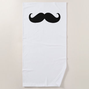 Funny Mustache #28 Beach Towel