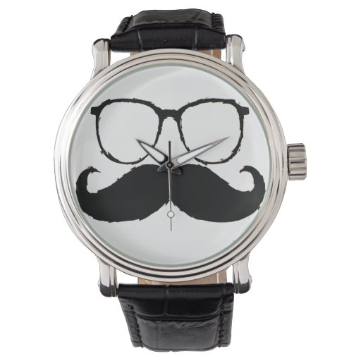Funny Mustache 4 Wrist Watches | Zazzle