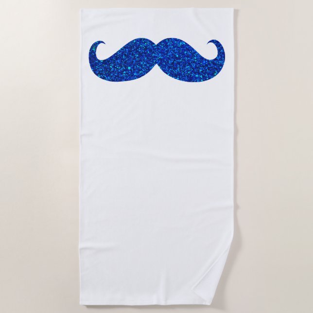 Funny Mustache #59 Beach Towel (Front)