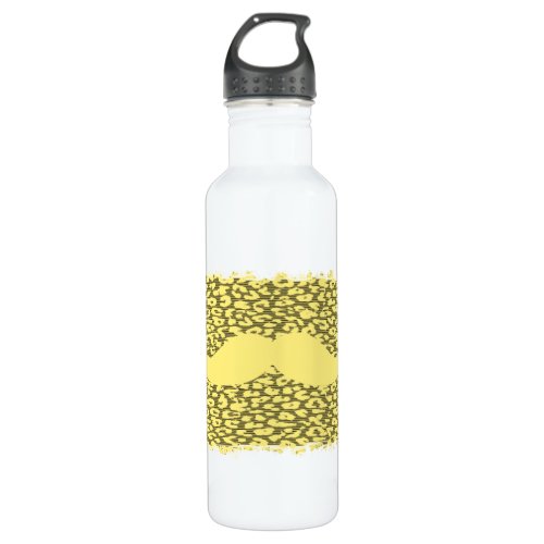 Funny Mustache and Leopard Print 6 Stainless Steel Water Bottle