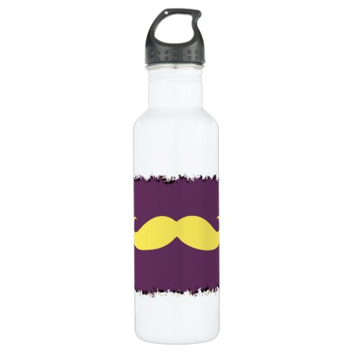 Funny Mustache and Leopard Print 9 Stainless Steel Water Bottle