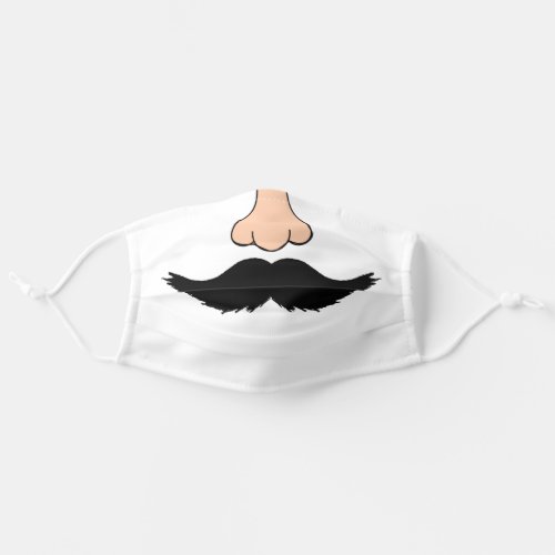 Funny Mustache and Nose Humorous Adult Cloth Face Mask