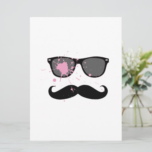 Funny Mustache and Sunglasses (Standing Front)