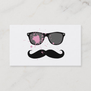 Funny Mustache and Sunglasses Business Card