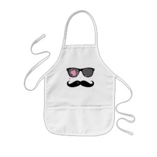 Funny Mustache and Sunglasses Kids' Apron