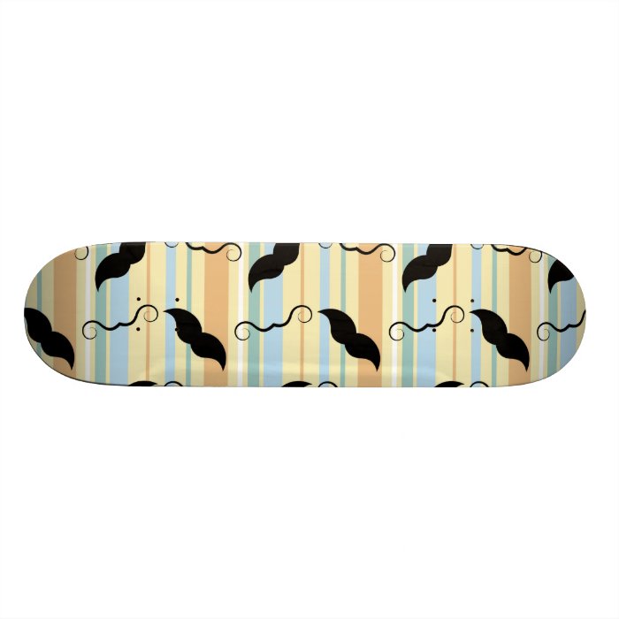 Funny Mustache Background Skate Boards