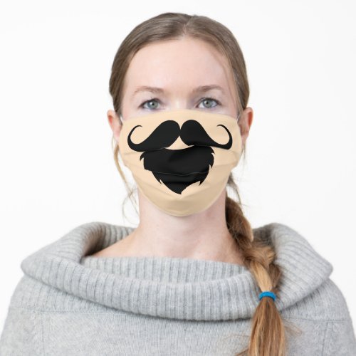 Funny Mustache Beard Adult Cloth Face Mask