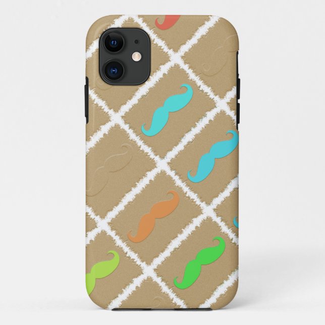 Funny Mustache Case-Mate iPhone Case (Back)