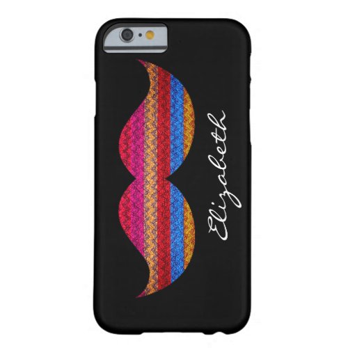 Funny Mustache Chevron Pattern Barely There iPhone 6 Case
