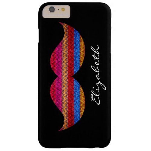 Funny Mustache Chevron Pattern Barely There iPhone 6 Plus Case
