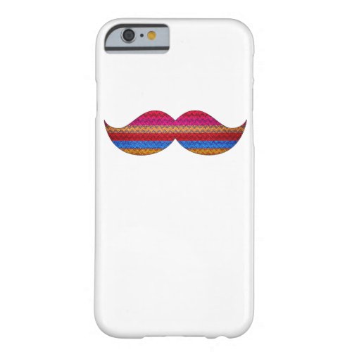 Funny Mustache Chevron Pattern Barely There iPhone 6 Case