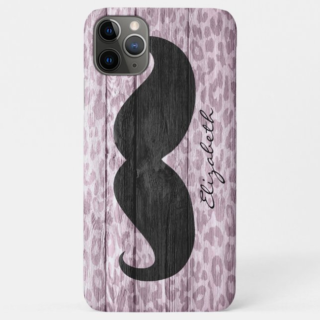 Funny Mustache Custom Monogram Case-Mate iPhone Case (Back)