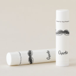 Funny Mustache custom name lip balm