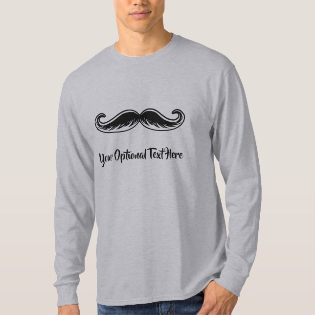 Funny Mustache custom text shirts & jackets (Front)