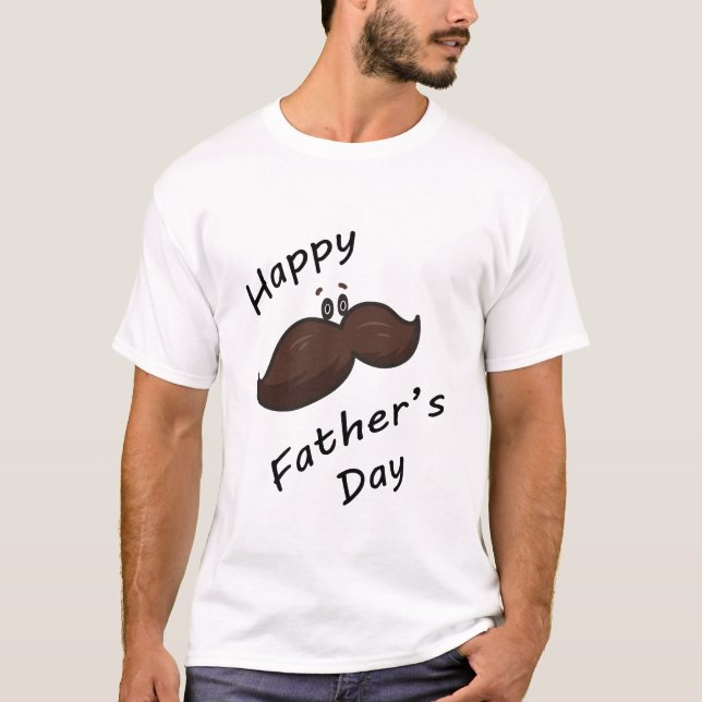 Funny Mustache Dad T-Shirt (Front)