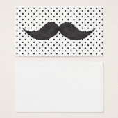 Funny Mustache Drawing And Black Polka Dots (Front & Back)