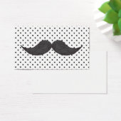 Funny Mustache Drawing And Black Polka Dots (Desk)