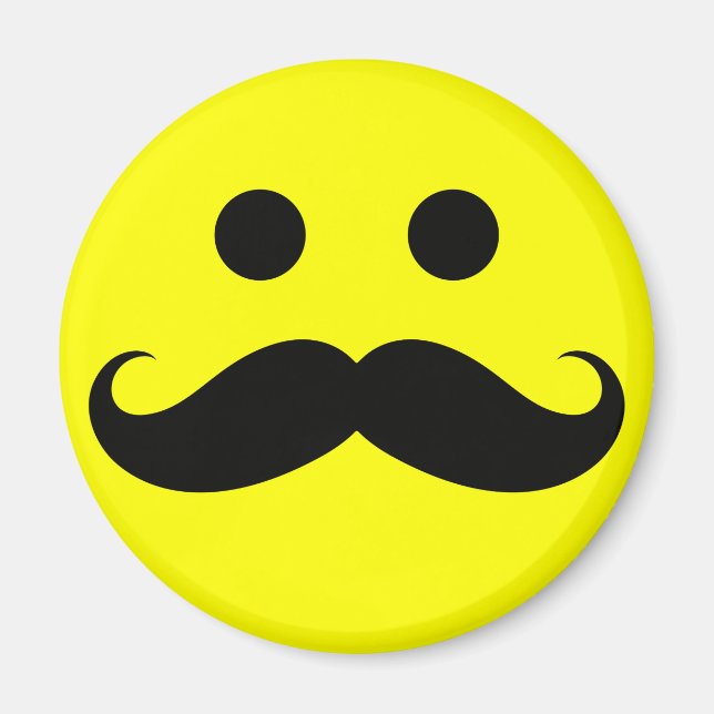 Funny Mustache Face Magnets (Front)