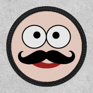 Funny Mustache Face Patch