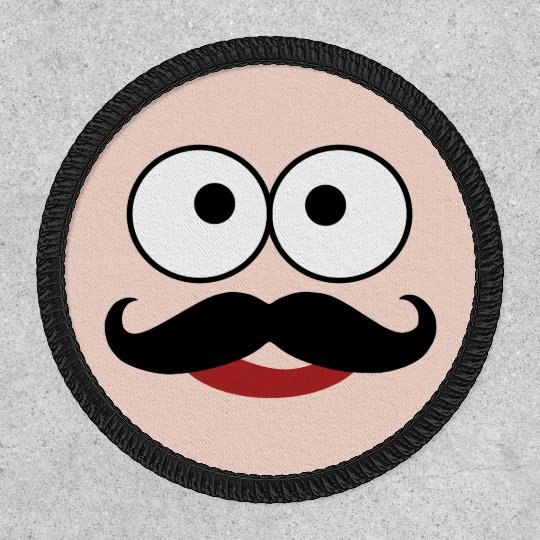 Funny Mustache Face Patch | Zazzle.com