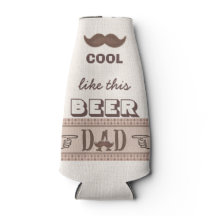 Funny Mustache Father's Day Best Dad Ever Cooler