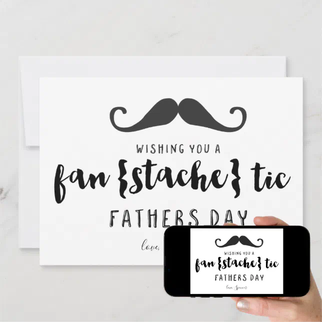 Funny Mustache Father's Day Card | Zazzle