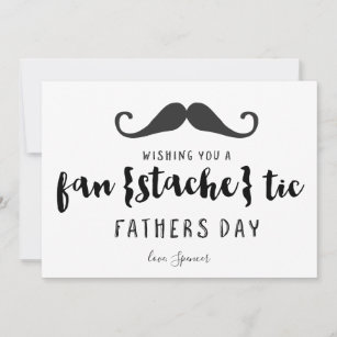 Funny Mustache Father's Day Card