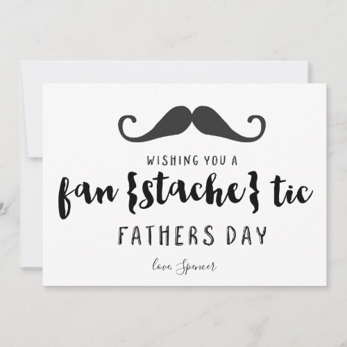 Funny Mustache Fathers Day Card