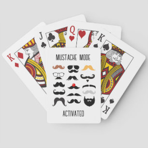 Funny Mustache Father's Day Gift Birthday Poker Cards