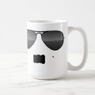 Funny mustache goggles cute gangster coffee mug