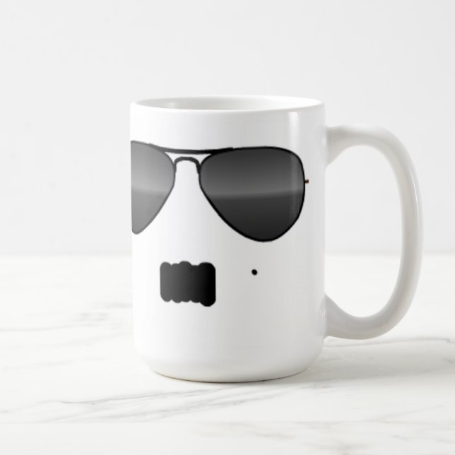 Funny mustache goggles cute gangster coffee mug (Right)