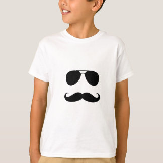 Funny Mustache Guy Print T-Shirt