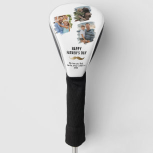 Funny Mustache Happy Father's Day 3 Photo Golf Head Cover