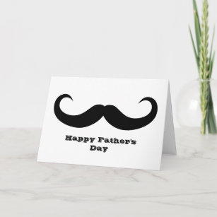 happy father's day card with hat, mustache and glasses icon over